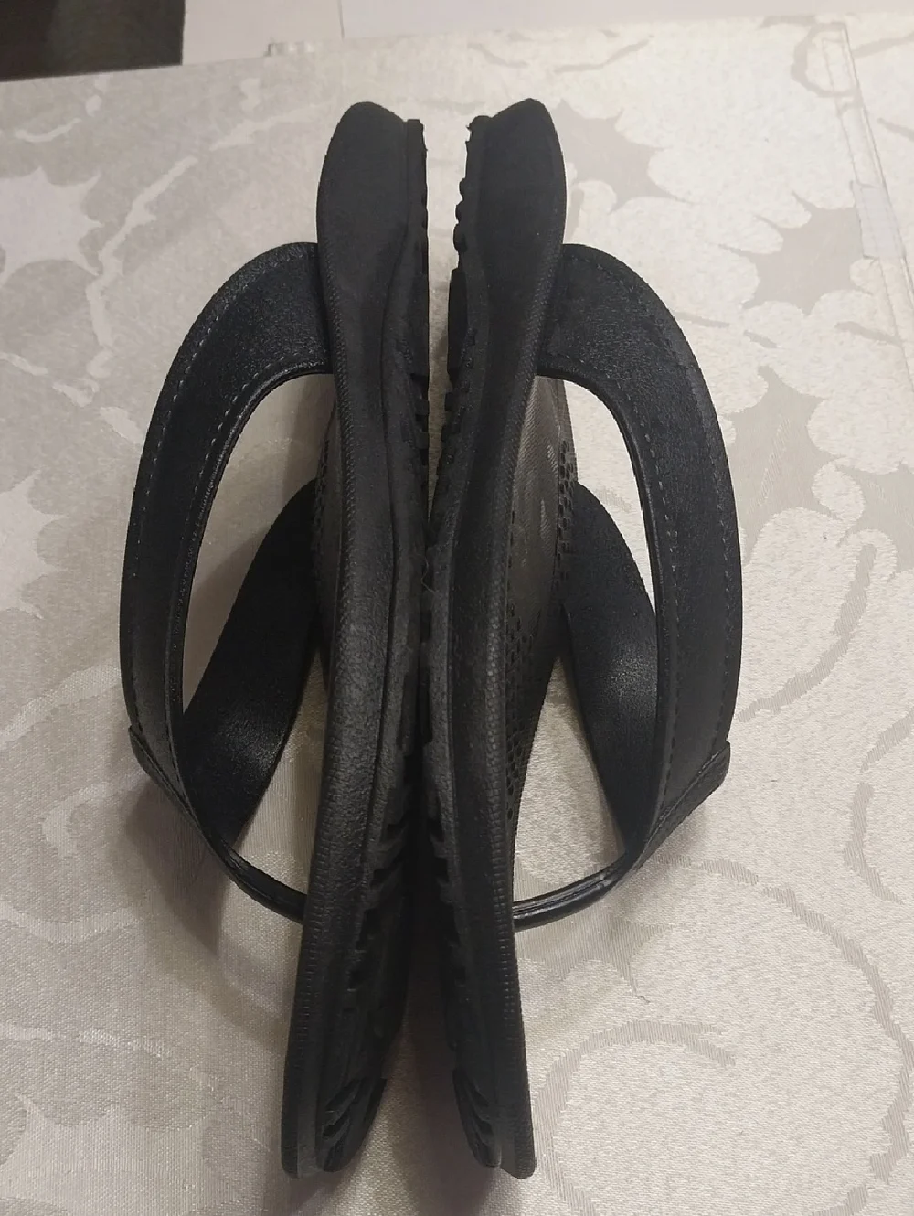 Okabashi Men's Mariner Flip Flop Sandals Size XL Black Comfort Arch Support